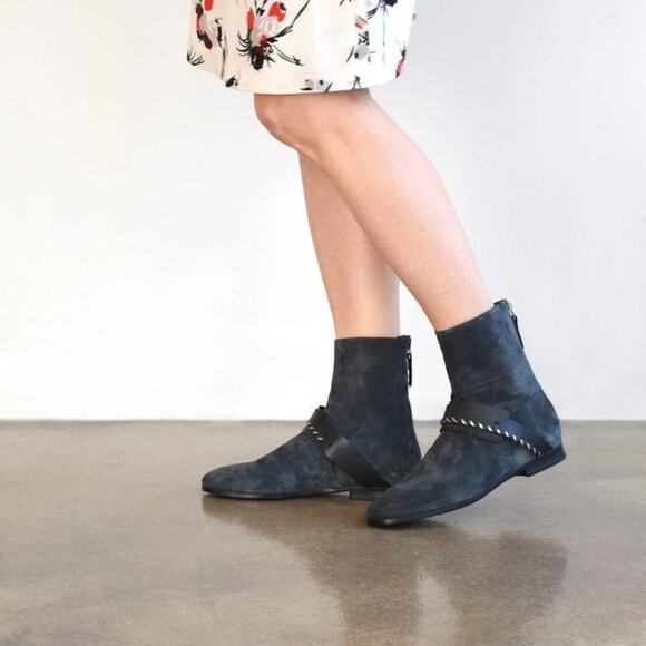 Carritz Bracelet Saddle Stitch Suede Boots Size 36 - Picture 3 of 11